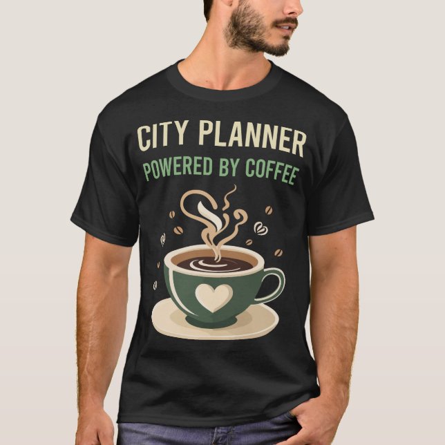 Camiseta Equipado Com O Planejador Da Cidade Do Café (Frente)