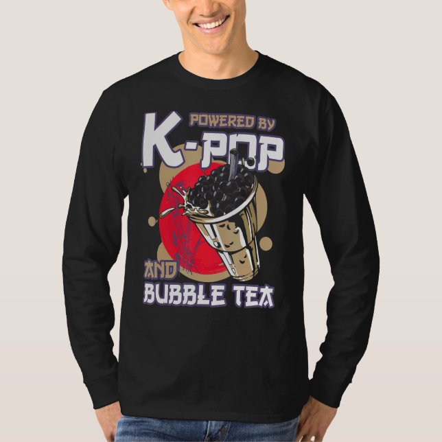 Camiseta Equipado Com Pop K E Chá Boba Tea Kpop 4 (Frente)