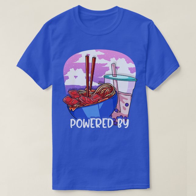Camiseta Equipado Com Ramen Boba Tea Kawaii (Frente do Design)