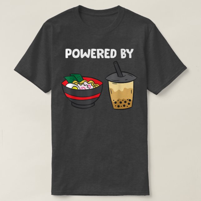 Camiseta Equipado Com Ramen E Bble Tea1561 (Frente do Design)
