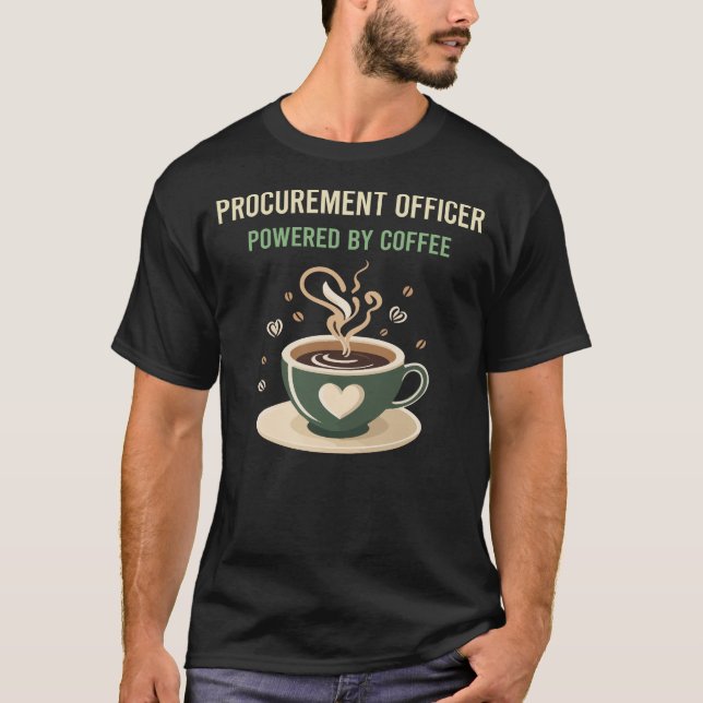 Camiseta Equipado Por Responsável De Aquisição De Café (Frente)