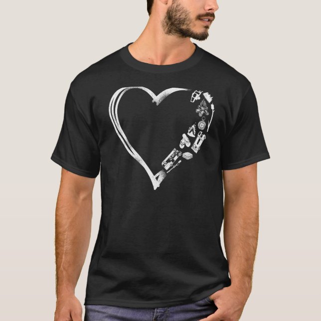 Camiseta Equipamento de Acampamento Motorhome Campervan Cor (Frente)
