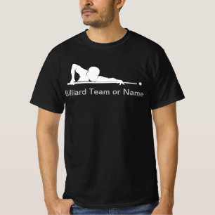 Camiseta Equipamento de Equipe da Liga de Bilhar Personaliz