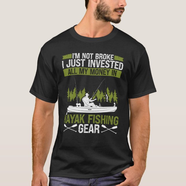 Camiseta Equipamento de pesca de caiaque Caiaque Pescador d (Frente)