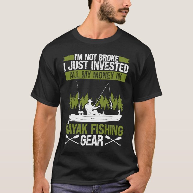 Camiseta Equipamento de pesca de caiaque Caiaque Pescador d (Frente)
