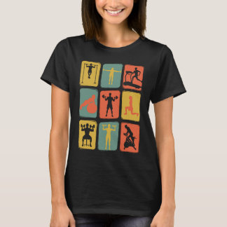 Camiseta Equipamento de Treino de Academia Vintage Retro