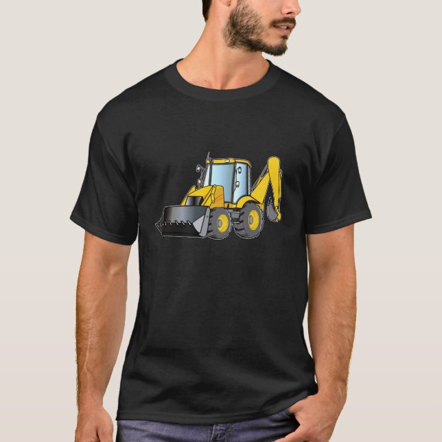 Camiseta Equipamento pesado: Backhoe (Frente)