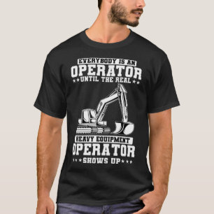 Camiseta Equipamento Pesado da Escavadora do Trabalhador de