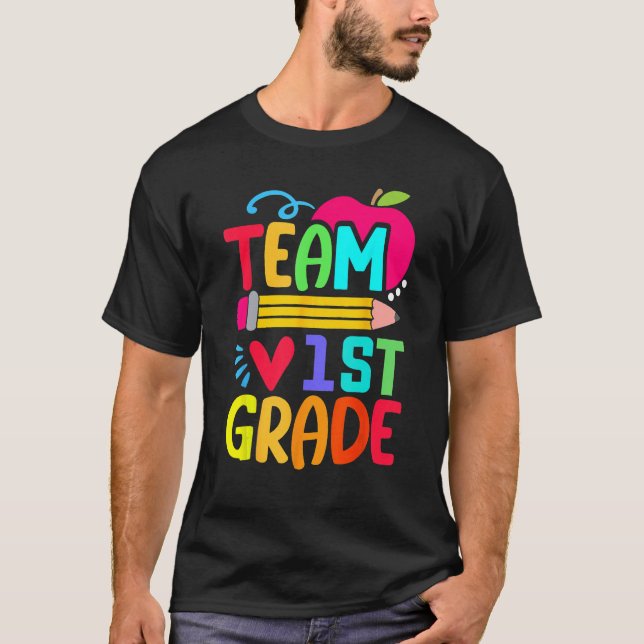 Camiseta Equipe 1Lápis De rua De Volta Ao Estudo De Profess (Frente)