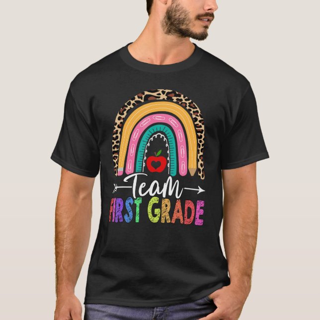 Camiseta Equipe 1rua Primeiro Professor Rainbow Leopard Bac (Frente)