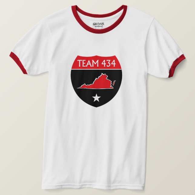CAMISETA EQUIPE 434 - CTOP - VERMELHO (Frente do Design)