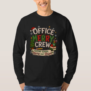 Camiseta Equipe Alegre do Escritório de Natal Mantendo a Es