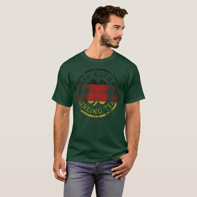 Camiseta Equipe alemão irlandesa do bebendo da bandeira (Frente Completa)