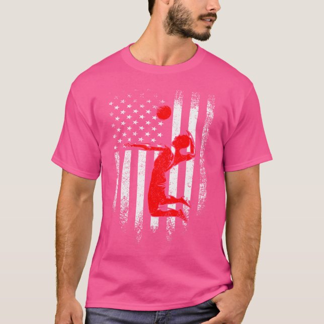 Camiseta Equipe Americana De Jogadores De Voleibol Da Bande (Frente)