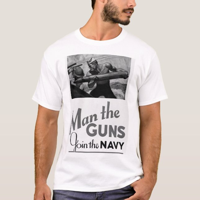 Camiseta Equipe as armas/junte-se ao marinho. imagem (Frente)