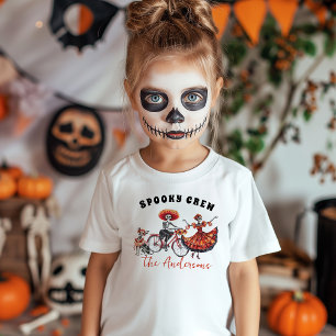 Camiseta Equipe Assustadora de Halloween para Família Combi