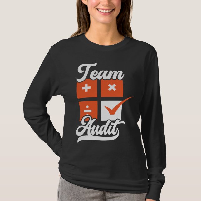 Camiseta Equipe Auditoria Contabilidade Temporada de Impost (Frente)