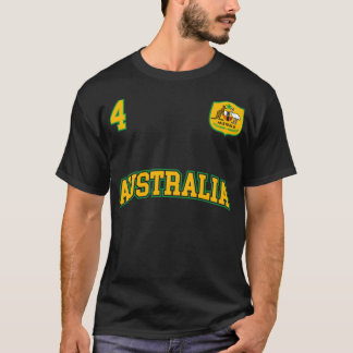 Camiseta Equipe Australiana de Esporte Número 4 Futebol Aus