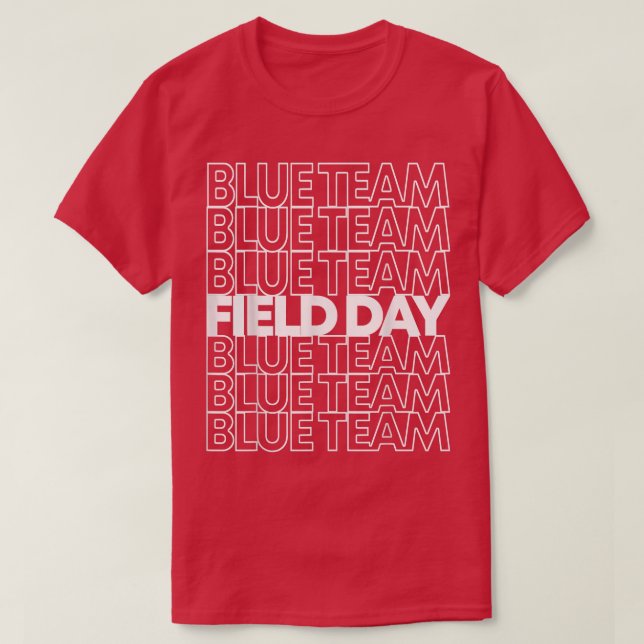 Camiseta Equipe Azul do Dia de Campo (Frente do Design)