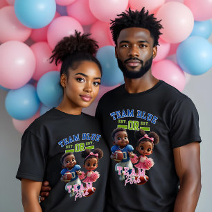 Camiseta Equipe Azul Equipe Rosa Gênero Revelar T-shirt