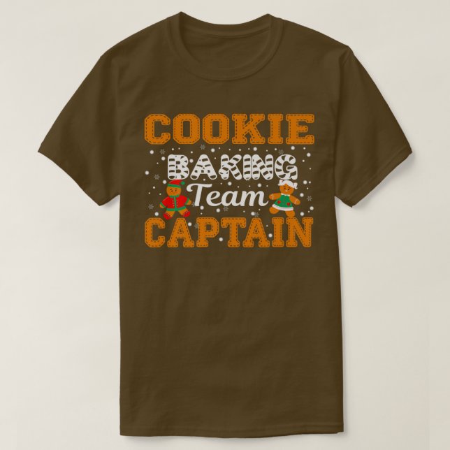 Camiseta Equipe Baking Cookie Capitão Gingerbird Feliz Bake (Frente do Design)