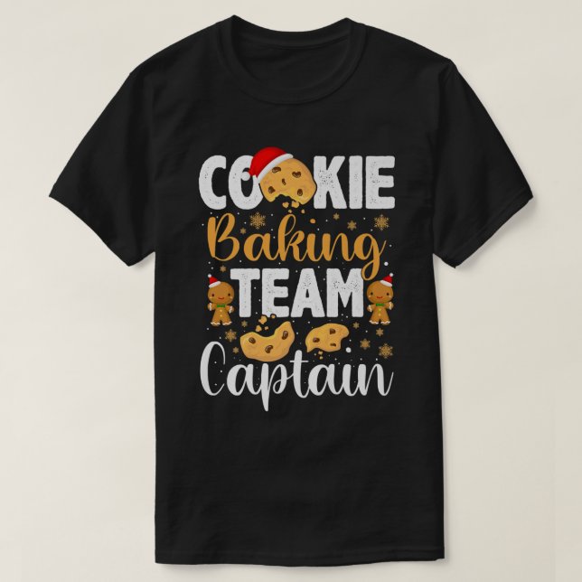 Camiseta Equipe Baking Cookie Capitão Gingerpão Natal (Frente do Design)