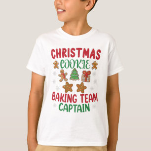 Camiseta Equipe Baking Cookie, capitão padeiros de Natal