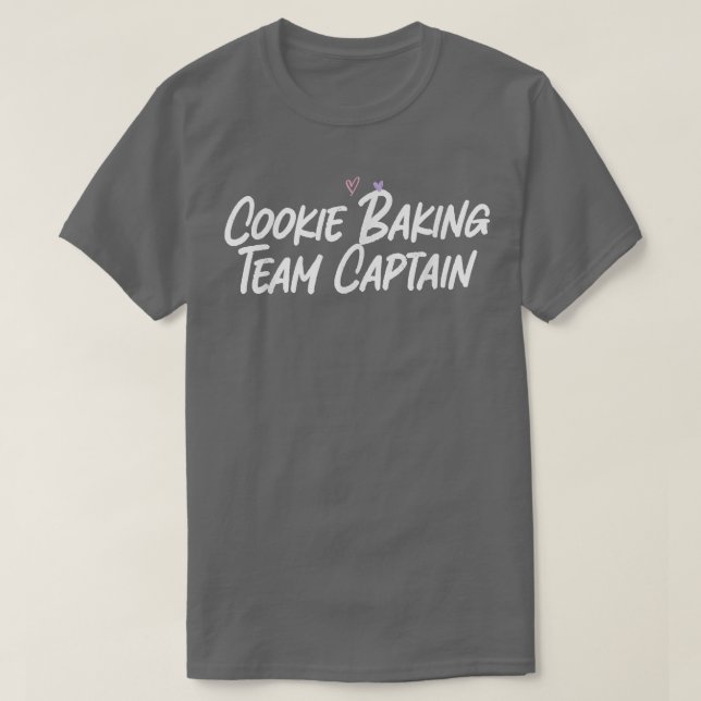 Camiseta Equipe Baking de Cookie Capitão Funny Love Sarcast (Frente do Design)
