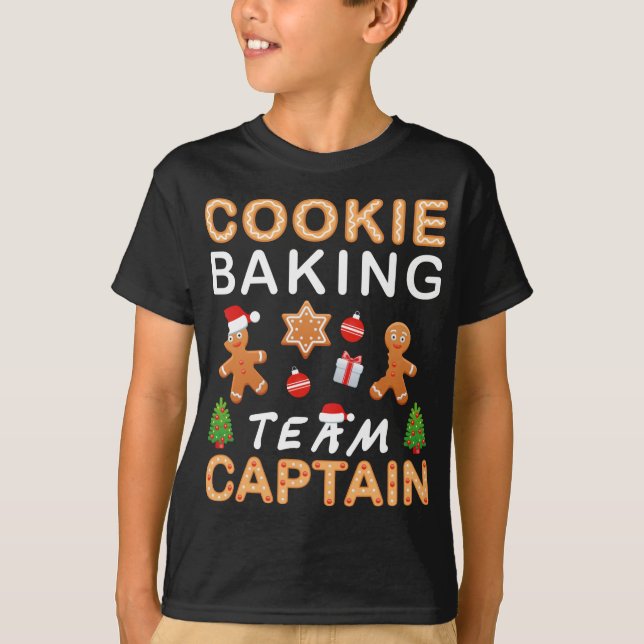 Camiseta Equipe Baking de Cookie Capitão Hilarious Gingerpã (Frente)