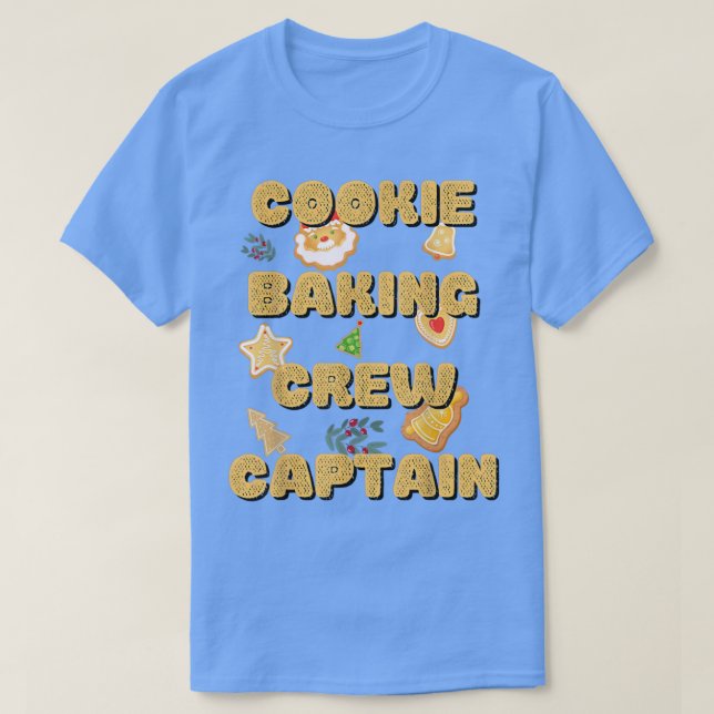 Camiseta Equipe Baking de Cookie Capitão Tester Cute Family (Frente do Design)
