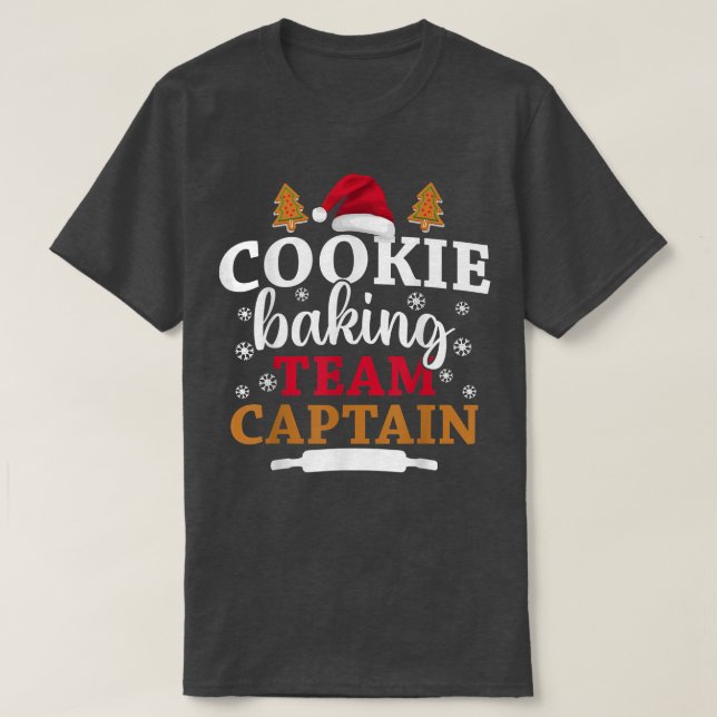 Camiseta Equipe Baking de cozinheiros da Tripulação de Nata (Frente do Design)