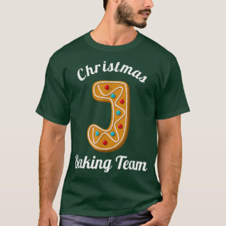 Camiseta Equipe Baking de Natal - Letra J Feriado Correspon