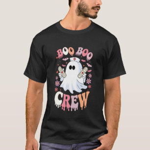 Camiseta Equipe Boo Boo Enfermeira Dia das Bruxas Fantasma