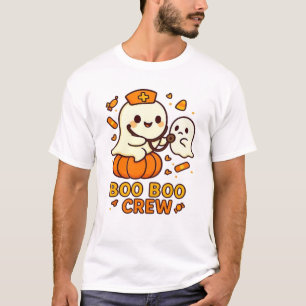 Camiseta Equipe Boo Boo Enfermeira Divertida Halloween Fant