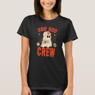 Camiseta Equipe Boo Boo Enfermeira Fantasma Roupa Engraçada