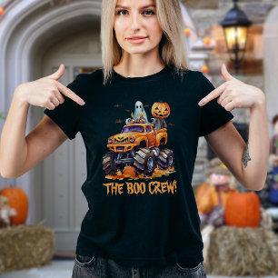 Camiseta Equipe Boo Caminhão Monstro de Halloween