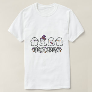 Camiseta Equipe Boo Fantasmas Fofos Design de Halloween