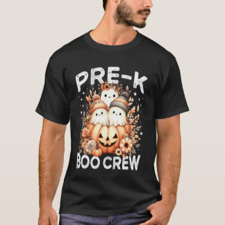 Camiseta Equipe Boo Pré K Professor Halloween Fantasma Wild