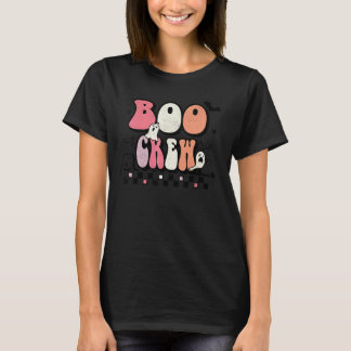 Camiseta Equipe Boo Retro Halloween Correspondência Grupo F