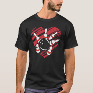 Camiseta Equipe Bowler Coração Correspondente a Boliches Eu