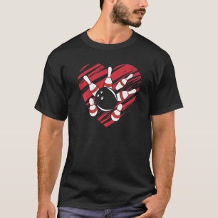 Camiseta Equipe Bowler Coração Correspondente a Boliches Eu