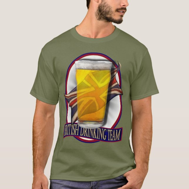 Camiseta Equipe britânica do bebendo (Frente)