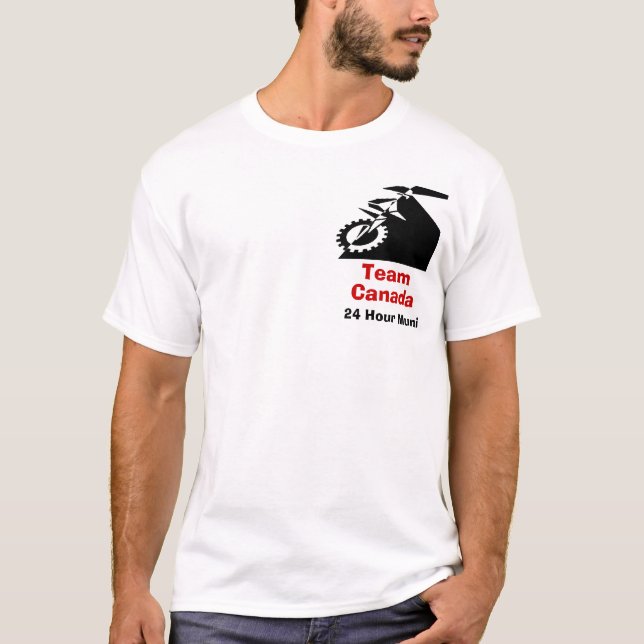 Camiseta Equipe Canadá 24 Unicycle da montanha da hora (Frente)
