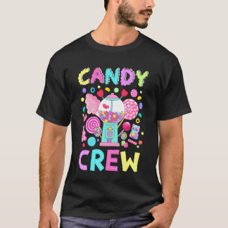 Camiseta Equipe Candy Crew Halloween Natal Meninos Meninas 