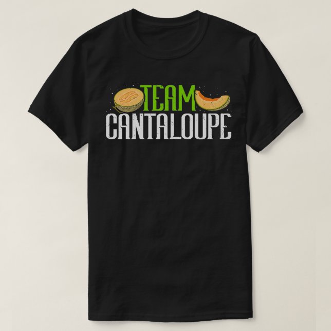 Camiseta Equipe Cantaloupe Funny Melon Summer Fruta Longe (Frente do Design)