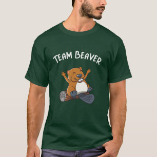 Camiseta Equipe Castor Roedor Animal Engraçado Menino Casto