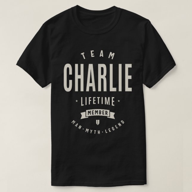 Camiseta Equipe Charlie Lifetime Member Gift Tee (Frente do Design)