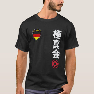 Camiseta Equipe Clássica de Karate Kyokushin Bandeira Alemã