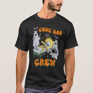 Camiseta Equipe Código Boo Divertida Enfermeira Fantasma Di