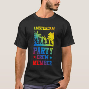 Camiseta Equipe Colorida de Vacinas de Tripulação de Amster